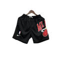 Shorts NBA Miami Heat 23/24 Casual - Nike - Vermelho - Branco - Preto
